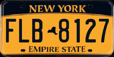 NY license plate FLB8127