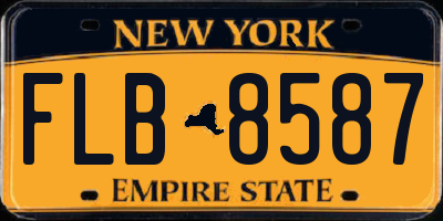 NY license plate FLB8587
