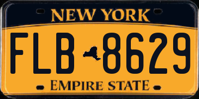 NY license plate FLB8629