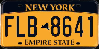 NY license plate FLB8641