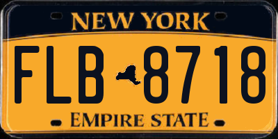 NY license plate FLB8718