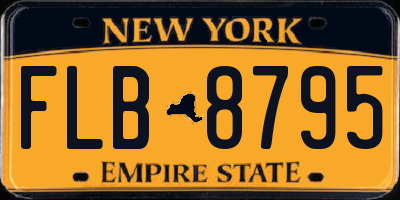 NY license plate FLB8795