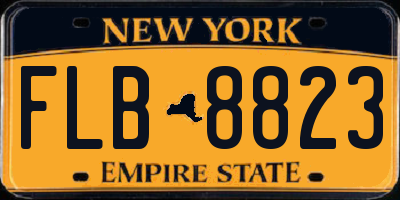 NY license plate FLB8823
