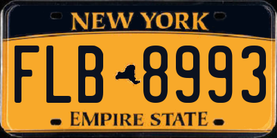NY license plate FLB8993