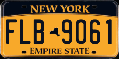 NY license plate FLB9061