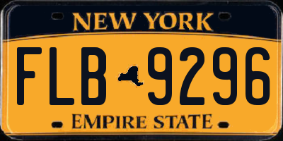 NY license plate FLB9296