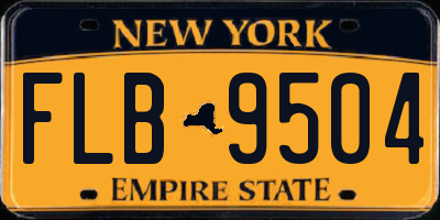 NY license plate FLB9504