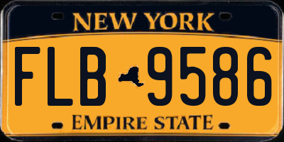 NY license plate FLB9586