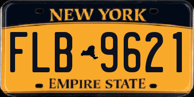 NY license plate FLB9621