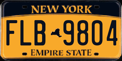 NY license plate FLB9804