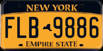 NY license plate FLB9886