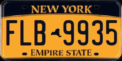 NY license plate FLB9935
