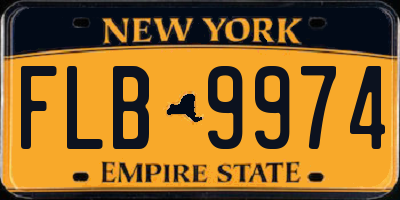 NY license plate FLB9974