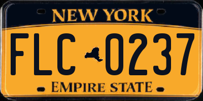 NY license plate FLC0237