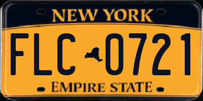 NY license plate FLC0721