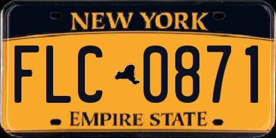 NY license plate FLC0871