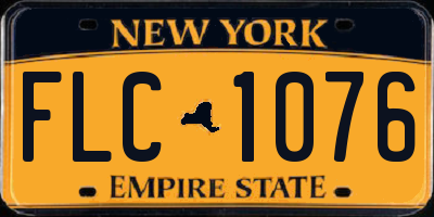NY license plate FLC1076