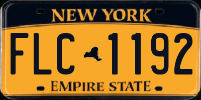 NY license plate FLC1192