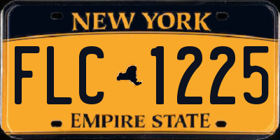 NY license plate FLC1225
