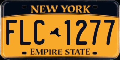 NY license plate FLC1277
