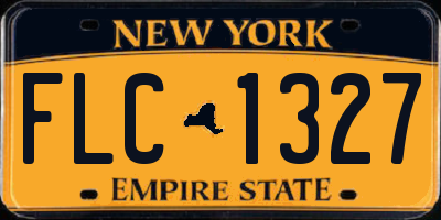 NY license plate FLC1327