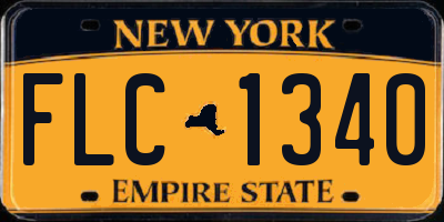 NY license plate FLC1340