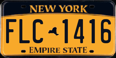 NY license plate FLC1416