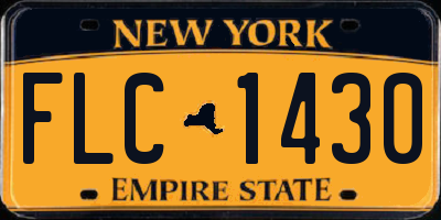NY license plate FLC1430