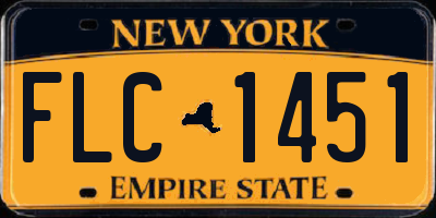 NY license plate FLC1451