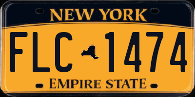 NY license plate FLC1474