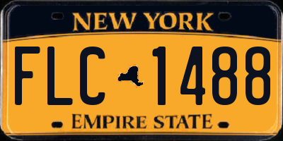 NY license plate FLC1488