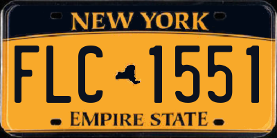 NY license plate FLC1551