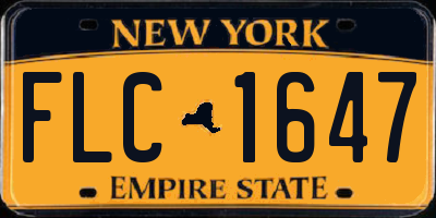 NY license plate FLC1647