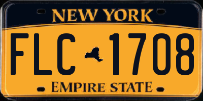 NY license plate FLC1708