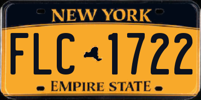 NY license plate FLC1722