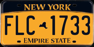 NY license plate FLC1733