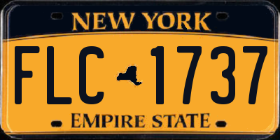 NY license plate FLC1737