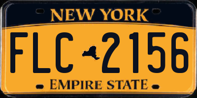 NY license plate FLC2156