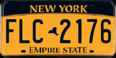 NY license plate FLC2176