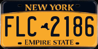 NY license plate FLC2186
