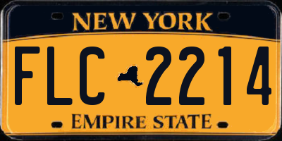 NY license plate FLC2214