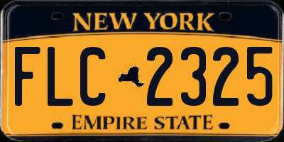 NY license plate FLC2325