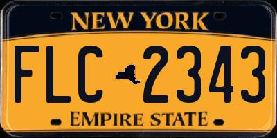 NY license plate FLC2343