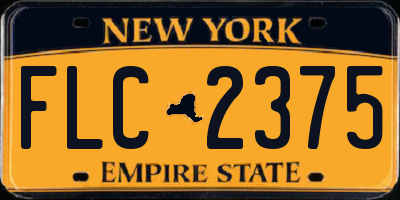 NY license plate FLC2375