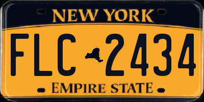NY license plate FLC2434
