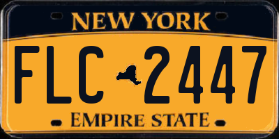 NY license plate FLC2447