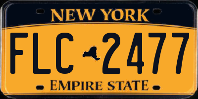 NY license plate FLC2477