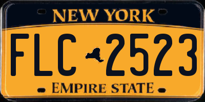 NY license plate FLC2523