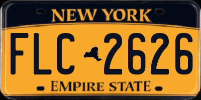 NY license plate FLC2626