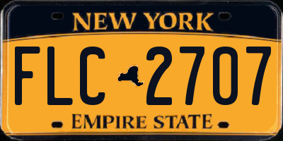 NY license plate FLC2707